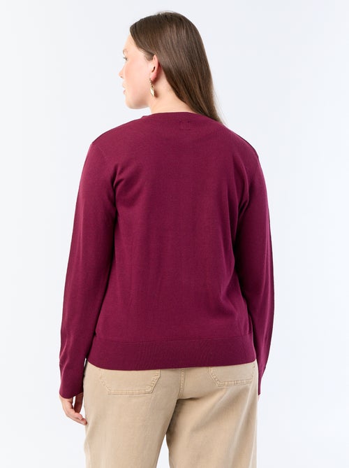 Unifarbene Strickjacke - Kiabi Unifarbene Strickjacke - Kiabi