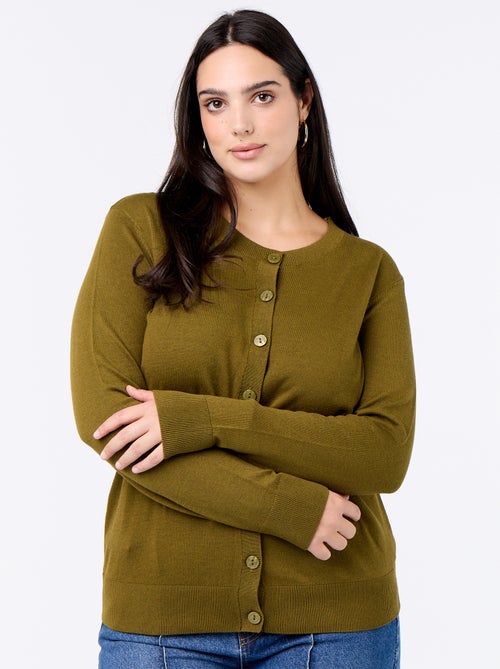 Unifarbene Strickjacke - Kiabi