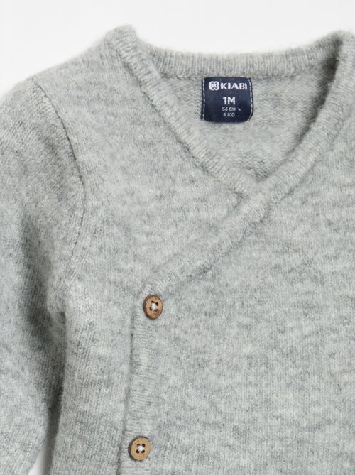 Unifarbene Wickelstrickjacke - Kiabi