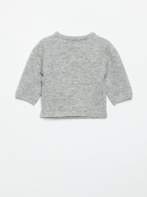 Unifarbene Wickelstrickjacke - Kiabi