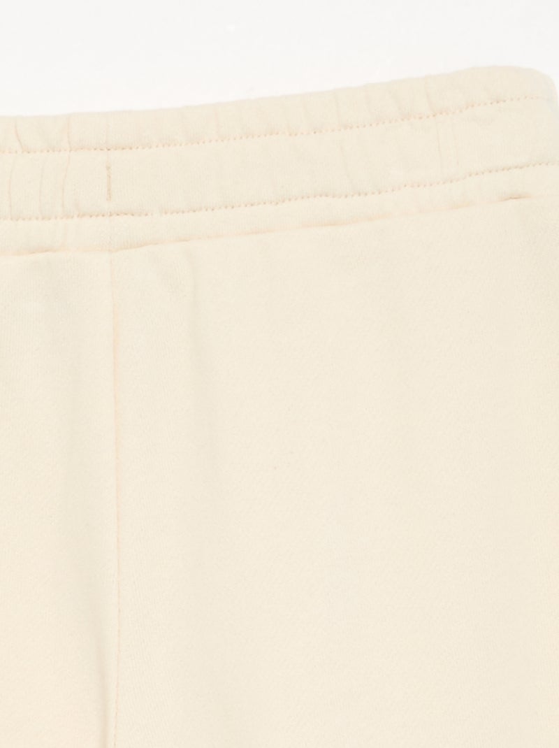 Unifarbene Wide-Leg-Hose Ecru - Kiabi