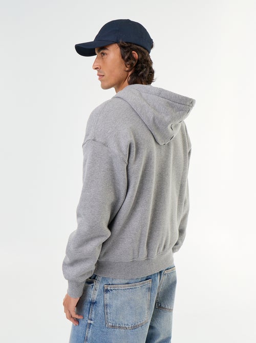 Unifarbener Kapuzen-Sweatshirt mit Reissverschluss - Kiabi