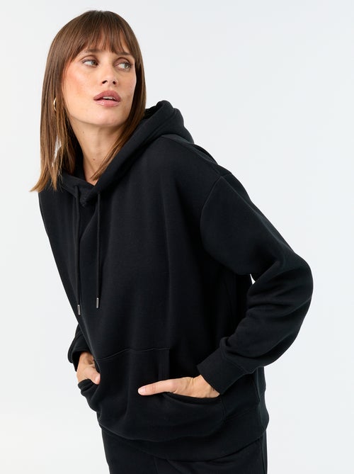 Unifarbener Kapuzenpullover mit Kängurutasche - Kiabi