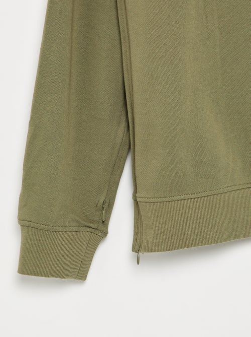 Unifarbener Molton-Sweater – leicht anzuziehen - Kiabi