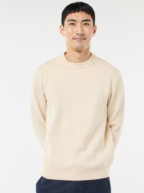 Unifarbener Rundhals-Pullover - Kiabi Unifarbener Rundhals-Pullover - Kiabi