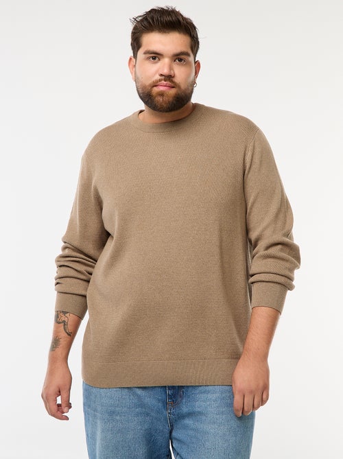 Unifarbener Strickpullover - Kiabi Unifarbener Strickpullover - Kiabi