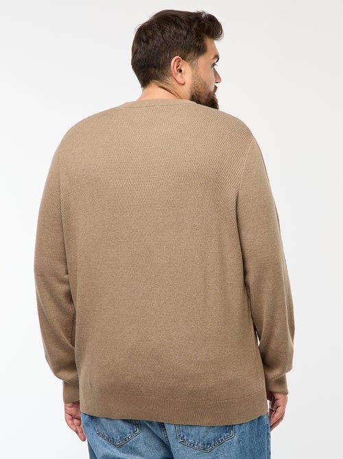 Unifarbener Strickpullover - Kiabi Unifarbener Strickpullover - Kiabi