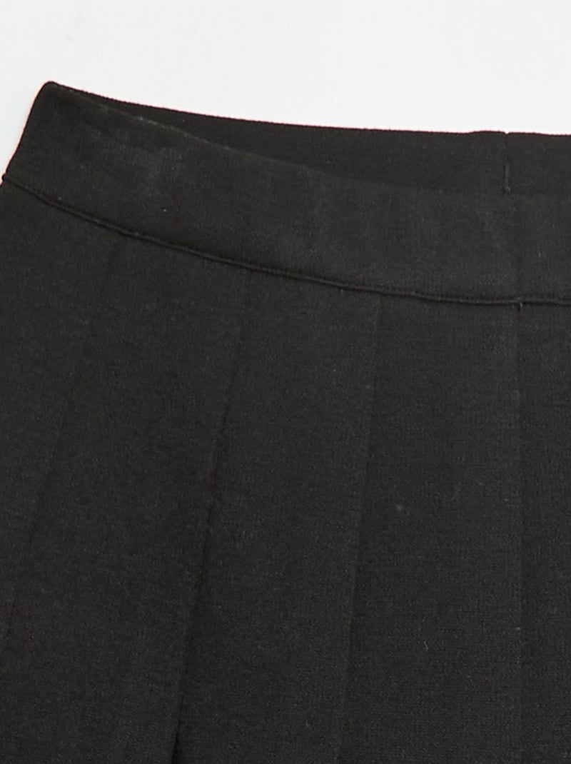 Unifarbener Strickrock Schwarz - Kiabi
