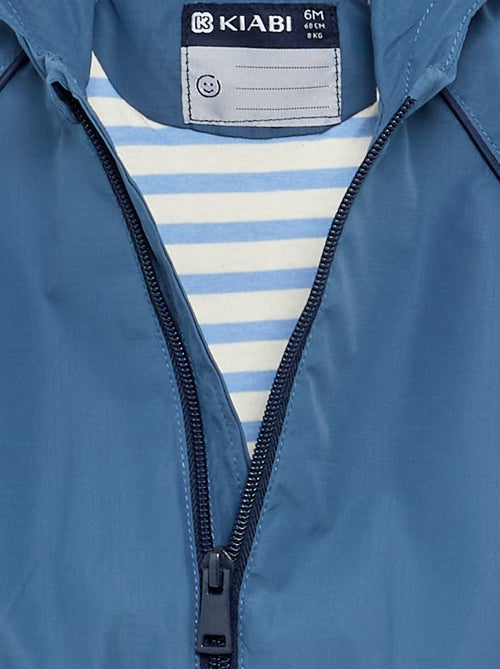 Unifarbener Windbreaker mit Kapuze - Kiabi