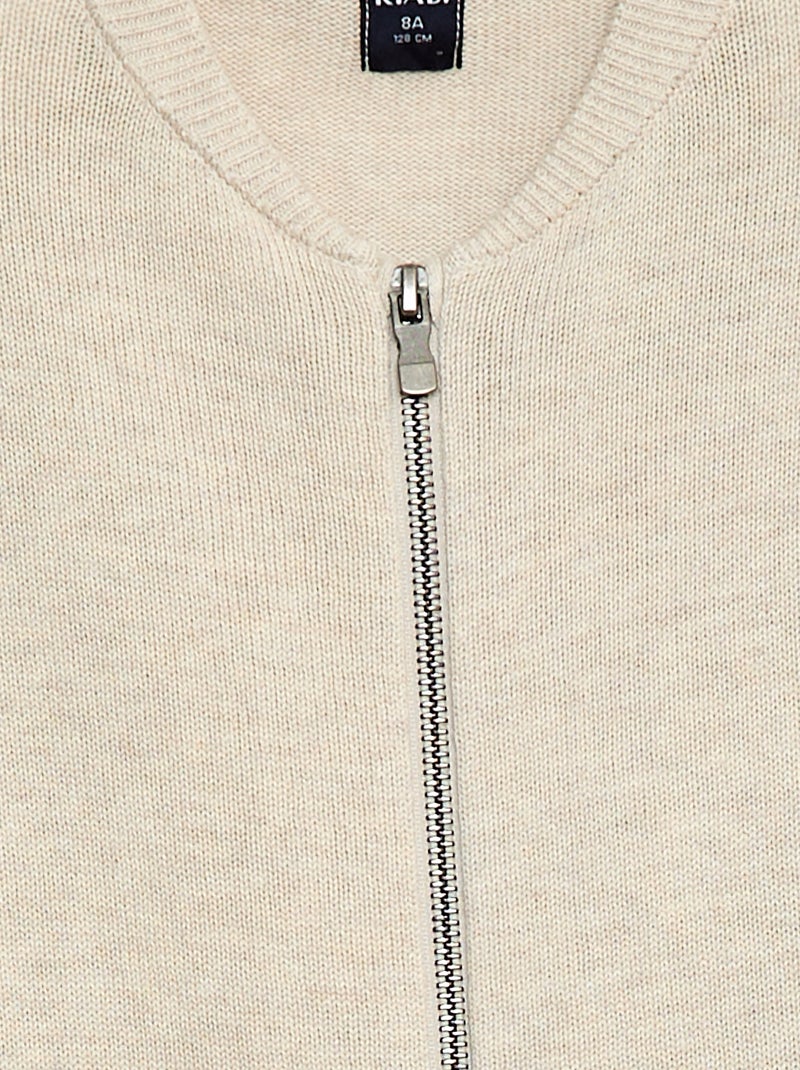 Unifarbenes Baumwoll-Gilet Beige - Kiabi