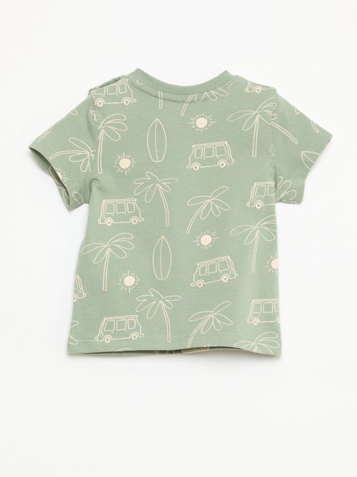Unifarbenes Baumwoll-Jersey T-Shirt - Kiabi