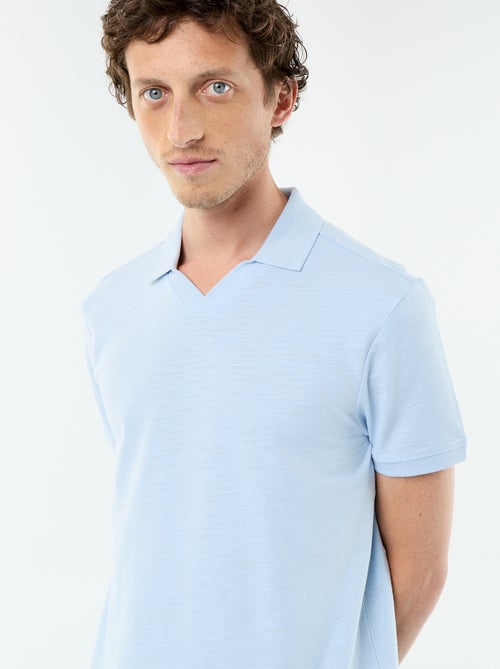 Unifarbenes Kurzarm-Polohemd - Kiabi