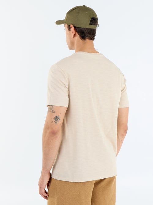 Unifarbenes Kurzarm-T-Shirt - Kiabi