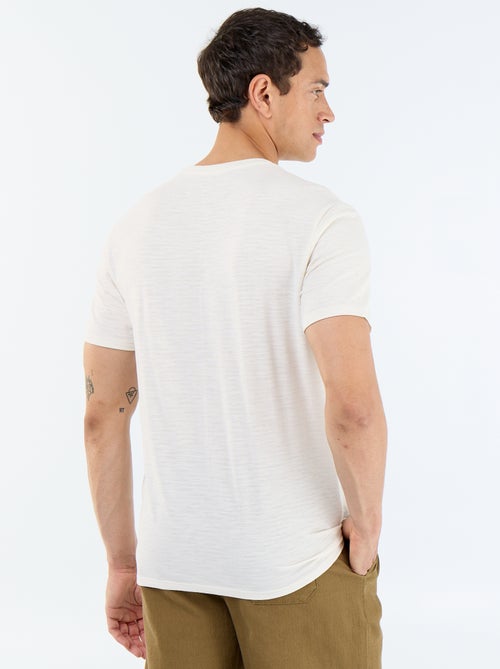 Unifarbenes Kurzarm-T-Shirt - Kiabi