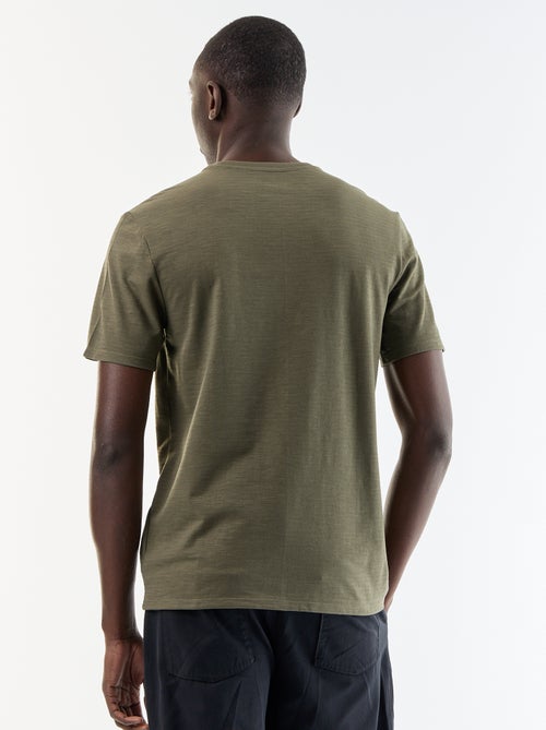 Unifarbenes Kurzarm-T-Shirt - Kiabi