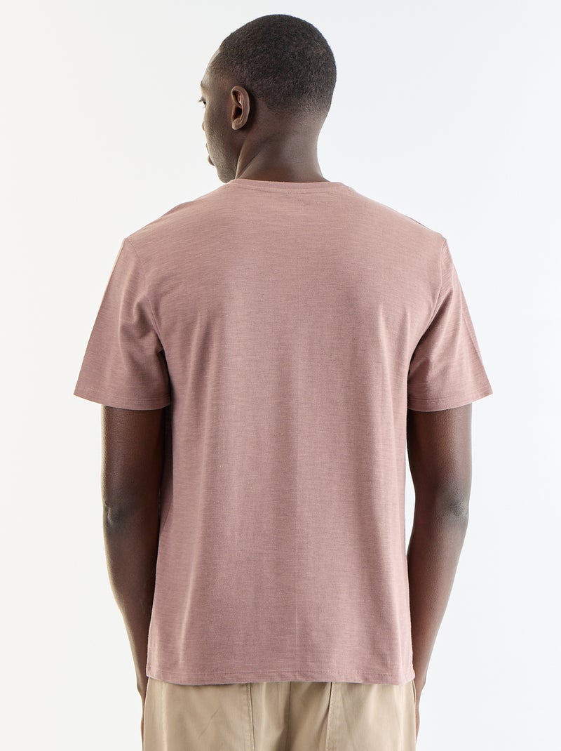 Unifarbenes Kurzarm-T-Shirt Violet - Kiabi