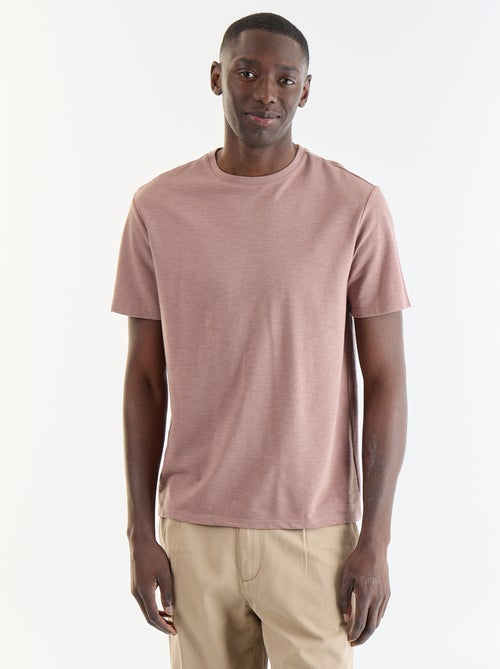 Unifarbenes Kurzarm-T-Shirt - Kiabi