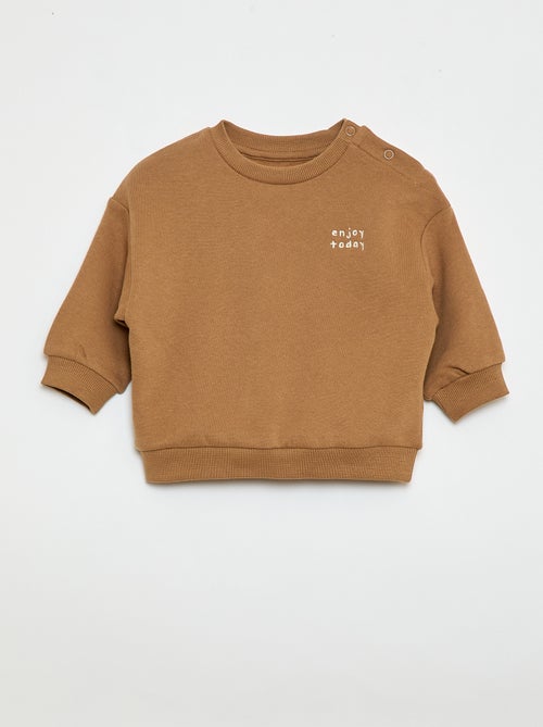 Unifarbenes Molton-Sweatshirt - Kiabi