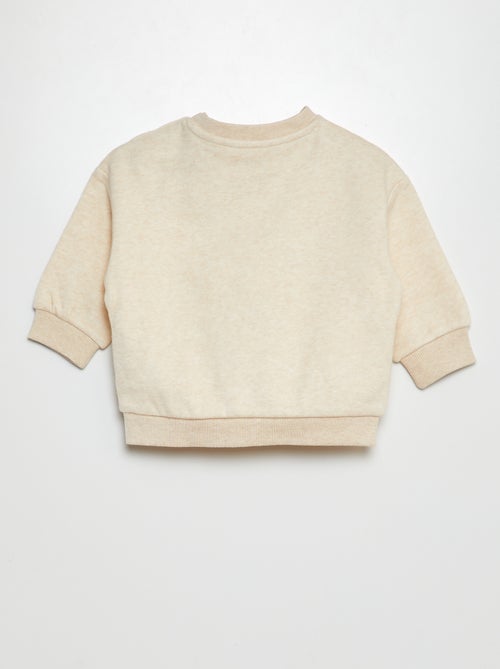 Unifarbenes Molton-Sweatshirt - Kiabi