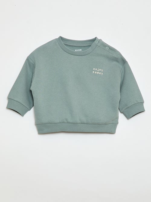 Unifarbenes Molton-Sweatshirt - Kiabi