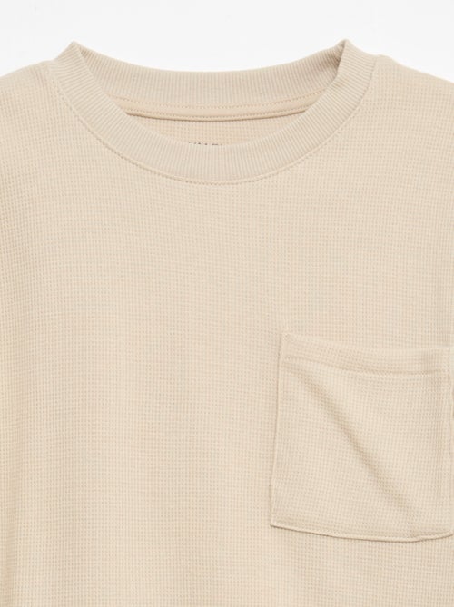 Unifarbenes Pyjama-Set aus Baumwolle - Kiabi