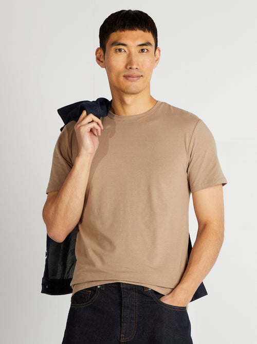 Unifarbenes T-Shirt - Slim Fit - Kiabi