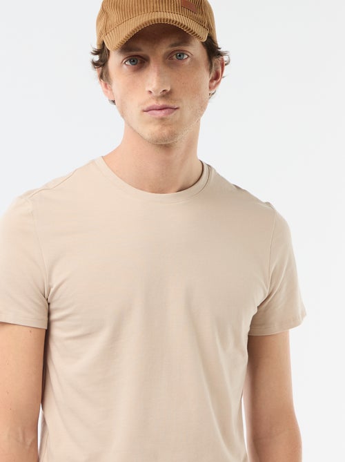Unifarbenes T-Shirt - Slim Fit - Kiabi