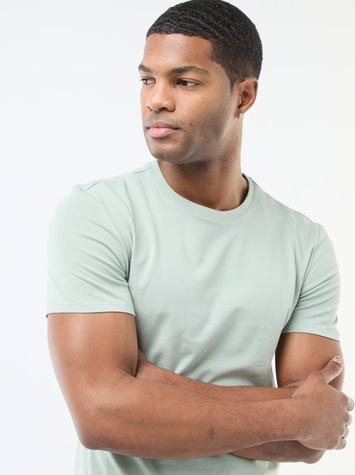 Unifarbenes T-Shirt - Slim Fit - Kiabi