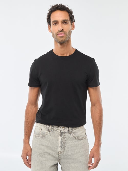 Unifarbenes T-Shirt - Slim Fit - Kiabi
