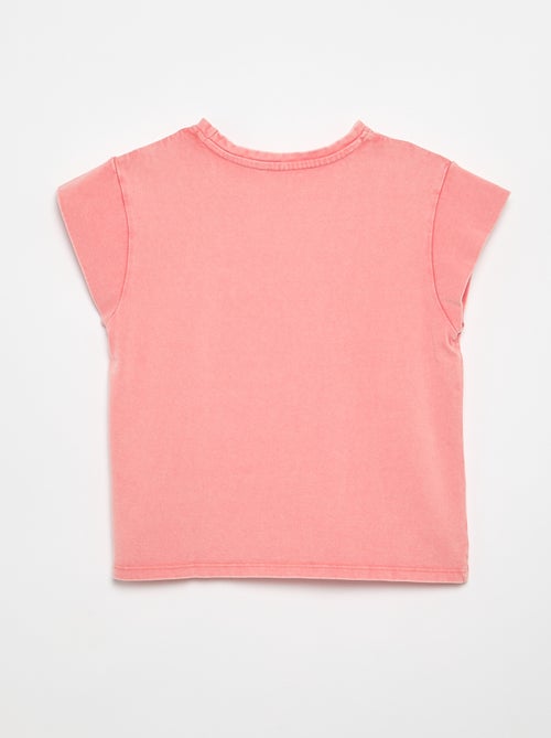 Unifarbenes T-Shirt mit extra kurzen Ärmeln - Kiabi