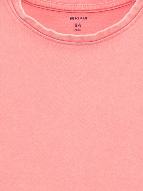 Unifarbenes T-Shirt mit extra kurzen Ärmeln - Kiabi