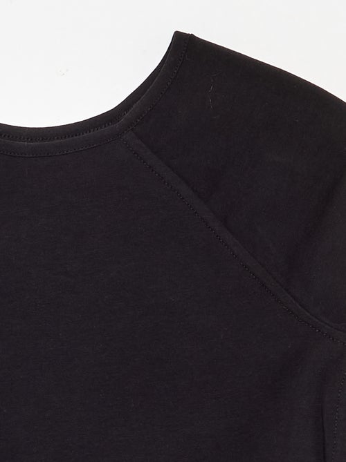 Unifarbenes T-Shirt mit Raglanärmeln - Kiabi