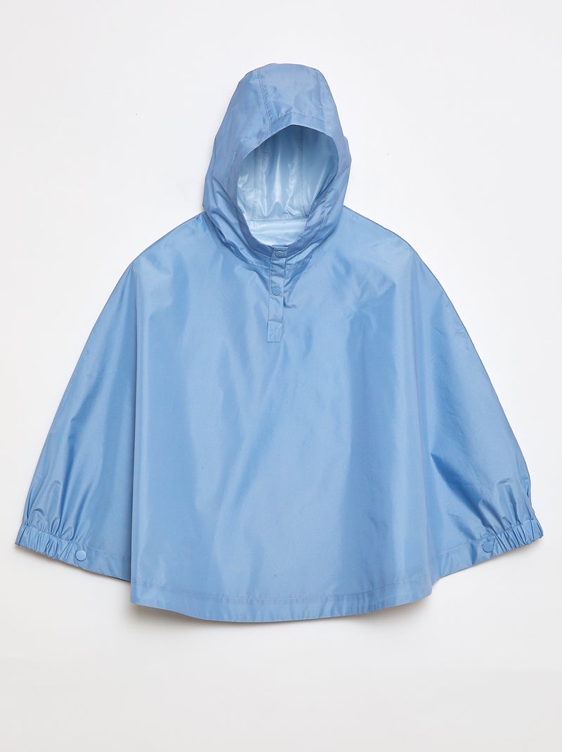 Unisex-Poncho mit Kapuze - einfach anzuziehende Kollektion Blau - Kiabi
