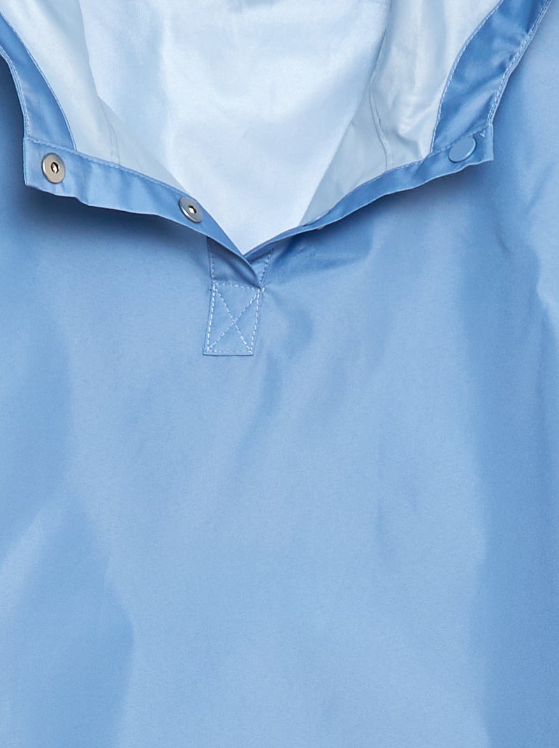 Unisex-Poncho mit Kapuze - einfach anzuziehende Kollektion Blau - Kiabi