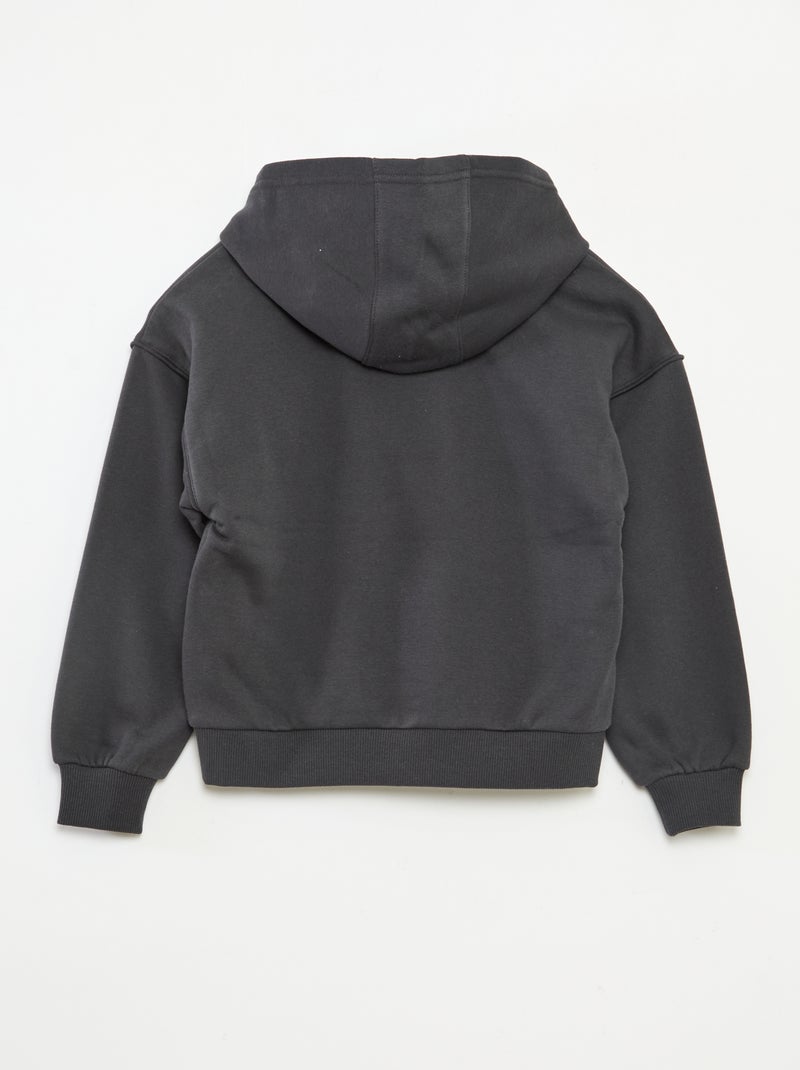 Universal 'Wicked' Solid Cotton Hoodie Black - Kiabi