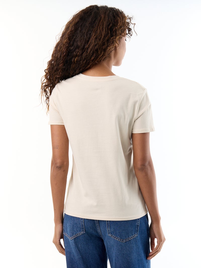 V-Ausschnitt T-Shirt Grau - Kiabi