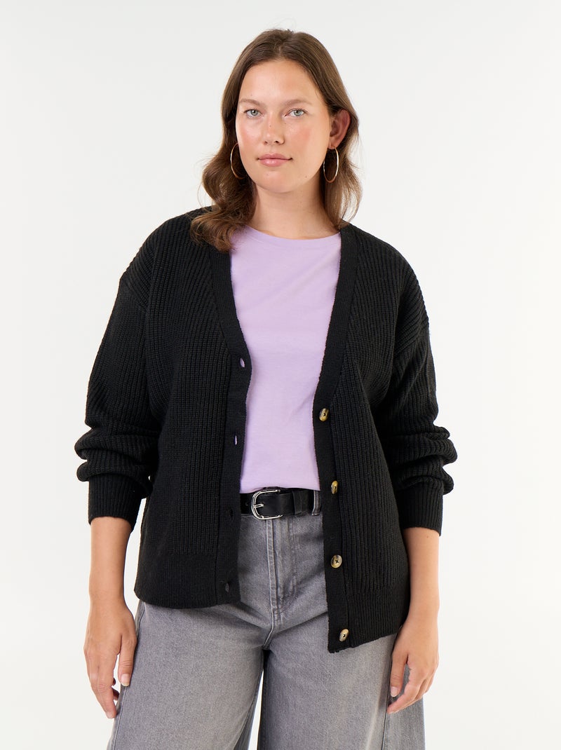 V-neck cardigan Black - Kiabi