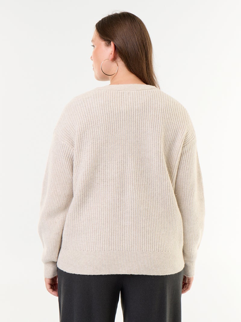 V-neck cardigan Grey - Kiabi