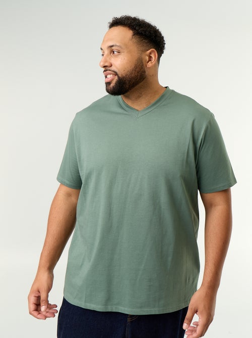 V-neck jersey t-shirt - Kiabi