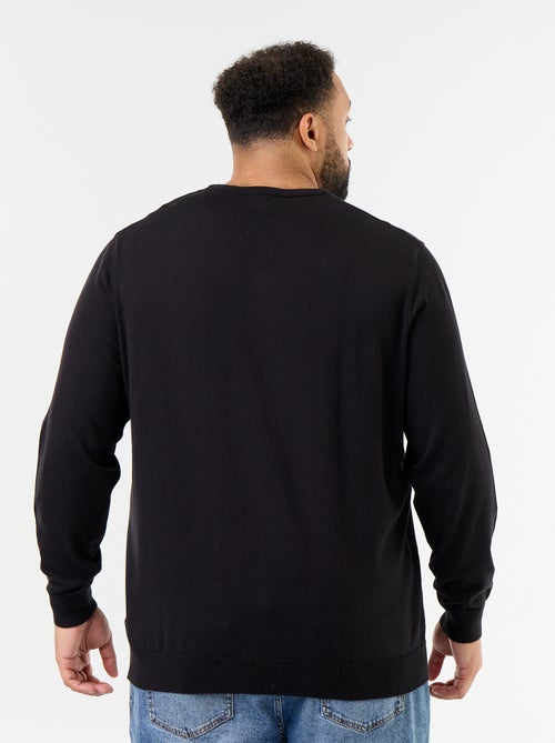 V-neck knit sweater - Kiabi