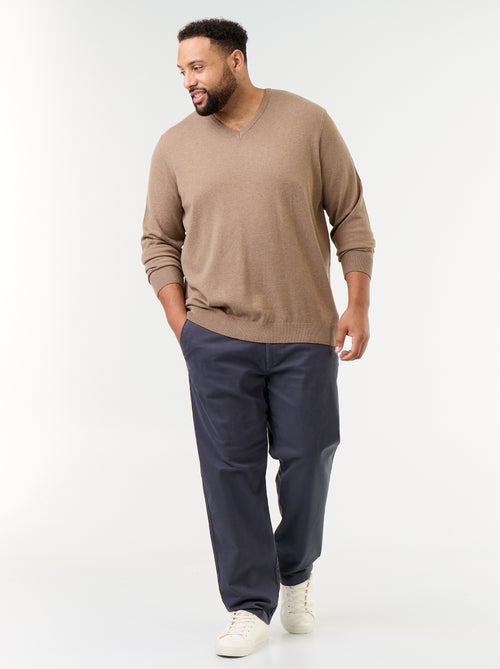 V-neck knit sweater - Kiabi