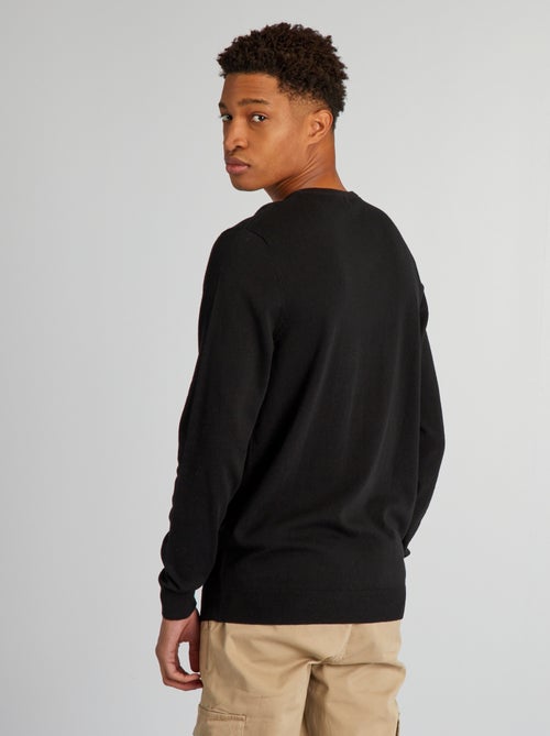 V-neck knit sweater for men over 6'2" - Kiabi