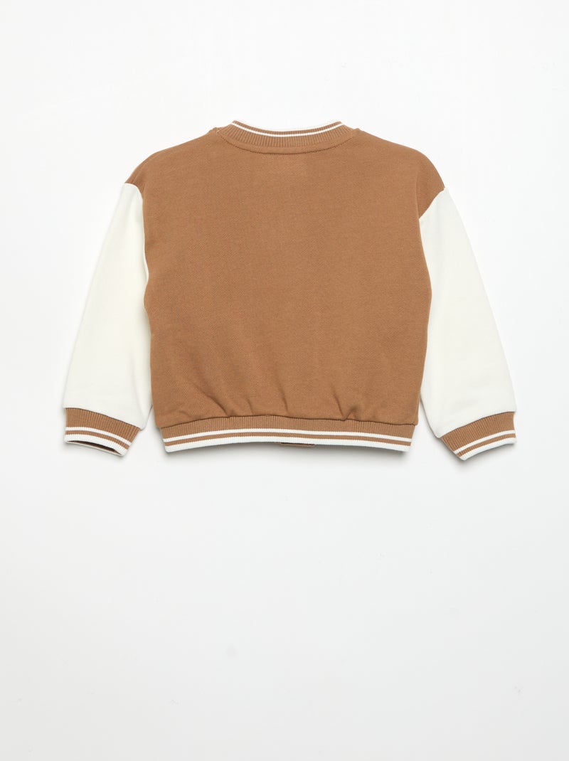 Varsity-style jacket Brown - Kiabi