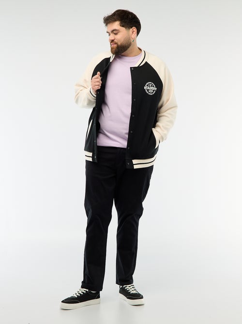 Varsity-Style Raglan Sleeve Jacket - Kiabi Varsity-Style Raglan Sleeve Jacket - Kiabi