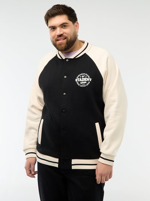 Varsity-Style Raglan Sleeve Jacket - Kiabi Varsity-Style Raglan Sleeve Jacket - Kiabi