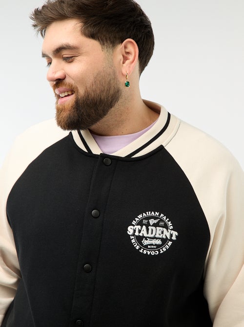 Varsity-Style Raglan Sleeve Jacket - Kiabi Varsity-Style Raglan Sleeve Jacket - Kiabi