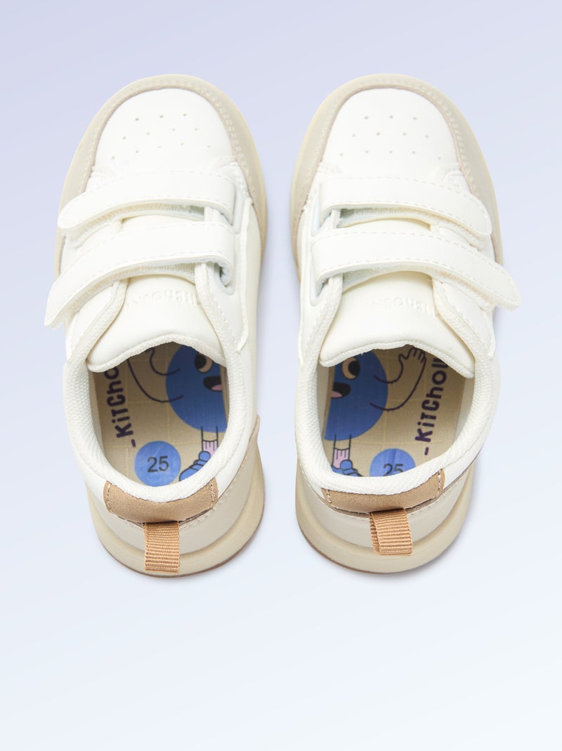 Velcro Sneakers - 'Walking' Motor Skills Level 4 - Kitchoun Beige - Kiabi