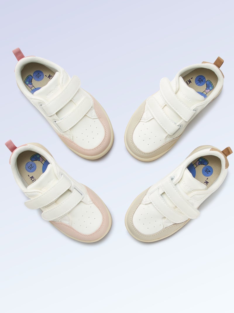 Velcro Sneakers - 'Walking' Motor Skills Level 4 - Kitchoun Beige - Kiabi