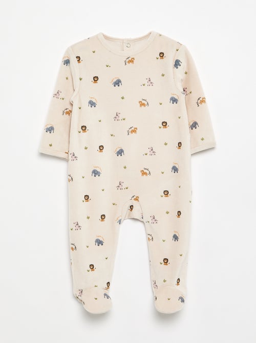 Velour Sleepsuit - Kiabi