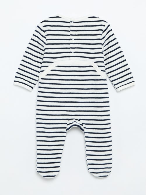 Velour Sleepsuit - Kiabi Velour Sleepsuit - Kiabi